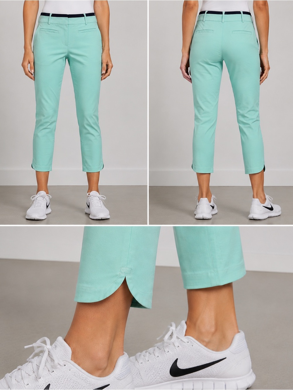 Cartonnier Mint Green Chinos cartoon 96% spandex 4%
